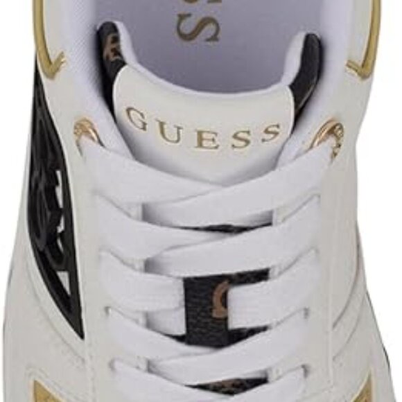GUESS Koyaa Women's Quattro G Logo Retro Jogger Sneakers Lace Up White Gold 10 - Picture 3 of 10